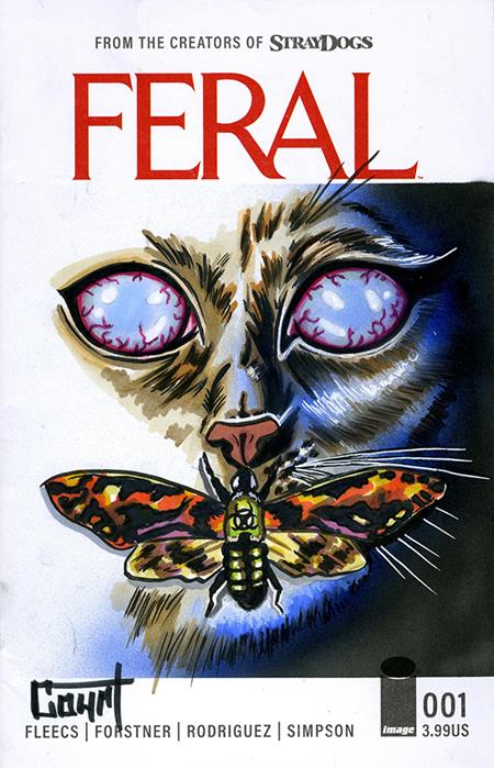 DF FERAL #1 BLANK VARIANT SIGNED AND REMARKED WITH A SILENCE OF THE LAMBS HOMAGE SKETCH BY JESSICA COURT (Pre-Order by 08/03/26 | Est. In-Store: 09/30/26 | Ships after release)
