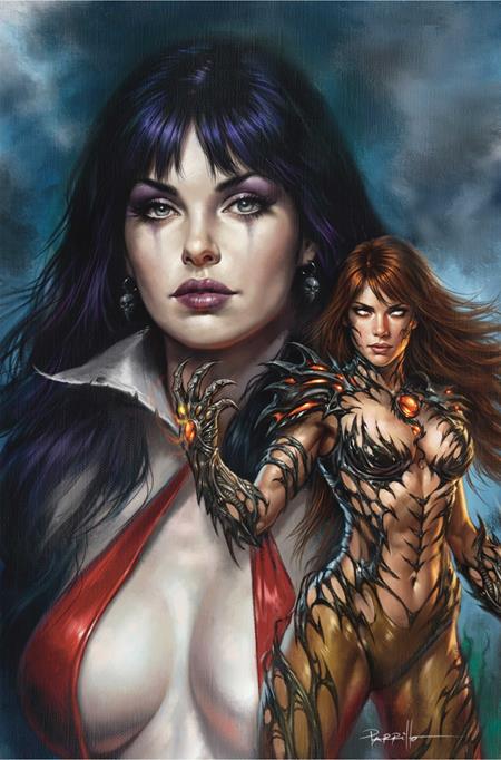 VAMPIRELLA X WITCHBLADE SPECIAL #1 (ONE SHOT) CVR G LUCIO PARRILLO METAL PREMIUM VAR (Pre-Order by 08/31/26 | Est. In-Store: 10/07/26 | Ships after release)
