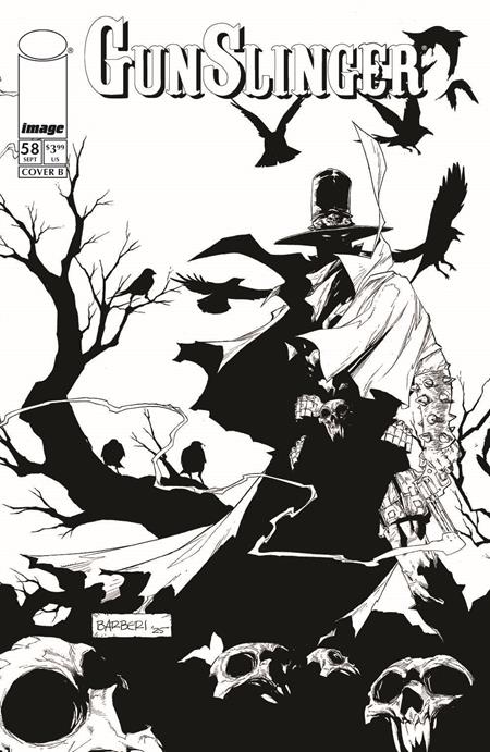 GUNSLINGER SPAWN #58 CVR B CARLO BARBERI B&W VAR (Pre-Order by 08/31/26 | Est. In-Store: 09/23/26 | Ships after release)