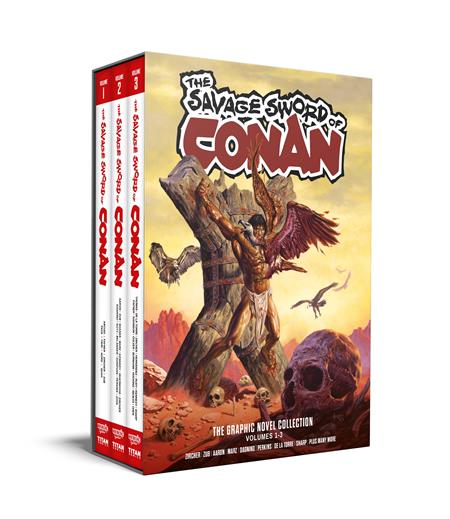 SAVAGE SWORD OF CONAN HC VOL 01-03 SLIPCASE SET REGULAR EDITION JOE JUSKO (MR) (Pre-Order by 09/07/26 | Est. In-Store: 09/30/26 | Ships after release)