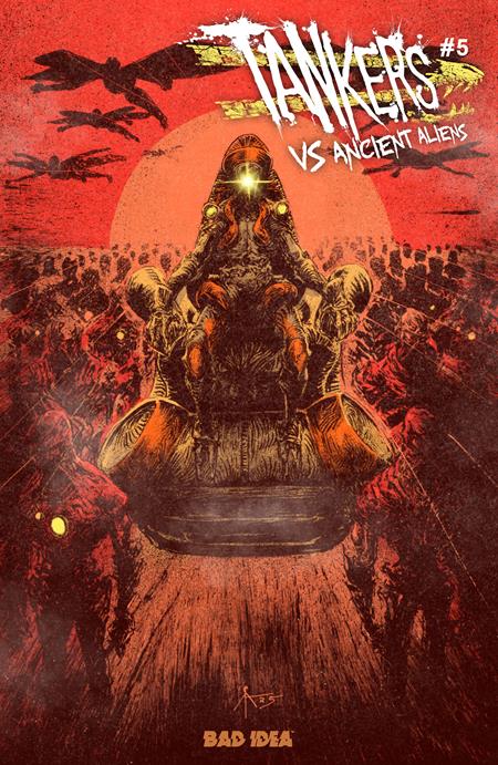 TANKERS VS ANCIENT ALIENS #5 (OF 5) CVR B CALEB ADY VAR (Pre-Order by 09/21/26 | Est. In-Store: 10/21/26 | Ships after release)