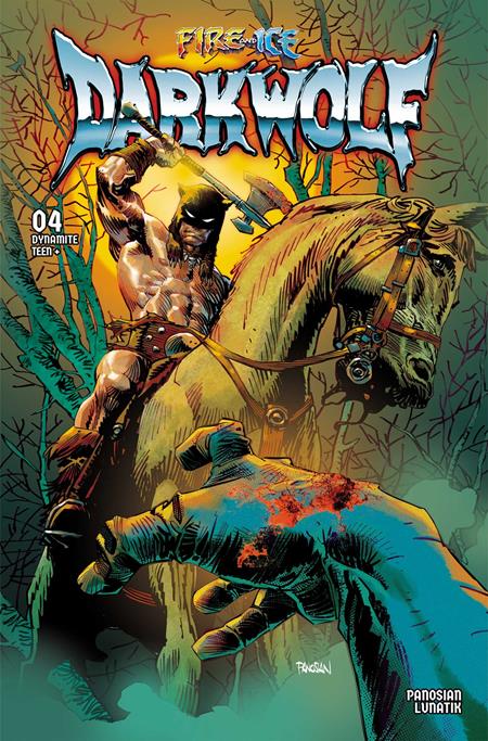 FIRE AND ICE DARKWOLF #4 CVR F DAN PANOSIAN METAL PREMIUM VAR (Pre-Order by 09/21/26 | Est. In-Store: 10/28/26 | Ships after release)