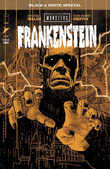 UNIVERSAL MONSTERS FRANKENSTEIN B&W SPECIAL #1 (OF 2) CVR B MARK CHIARELLO VAR (Pre-Order by 09/21/26 | Est. In-Store: 10/14/26 | Ships after release)