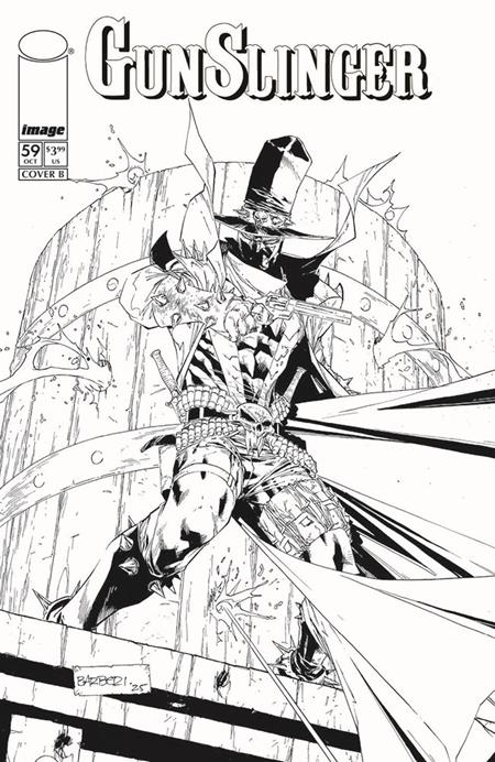 GUNSLINGER SPAWN #59 CVR B CARLO BARBERI B&W VAR (Pre-Order by 09/28/26 | Est. In-Store: 10/21/26 | Ships after release)