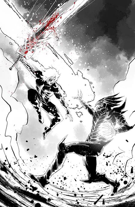 LOST FANTASY #13 CVR E LUCA CASALANGUIDA BLACK AND WHITE AND BLOOD VIRGIN CARDSTOCK VAR (Pre-Order by 10/05/26 | Est. In-Store: 10/28/26 | Ships after release)