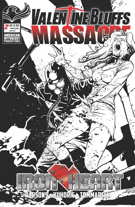 VALENTINE BLUFFS MASSACRE IRON HEART #2 (OF 2) CVR D ROY ALLAN MARTINEZ LIMITED B&W VAR (MR) (Pre-Order by 09/28/26 | Est. In-Store: 10/28/26 | Ships after release)