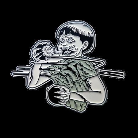 JUNJI ITO BLOOD BUBBLE FORK ENAMEL PIN BADGE (Pre-Order by 09/07/26 | Est. In-Store: 11/11/26 | Ships after release)
