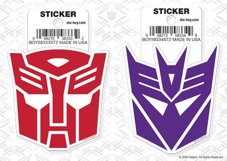 ATA-BOY TRANSFORMERS 12 PIECE STICKER PACK (NET) (Pre-Order by 09/28/26 | Est. In-Store: 11/11/26 | Ships after release)