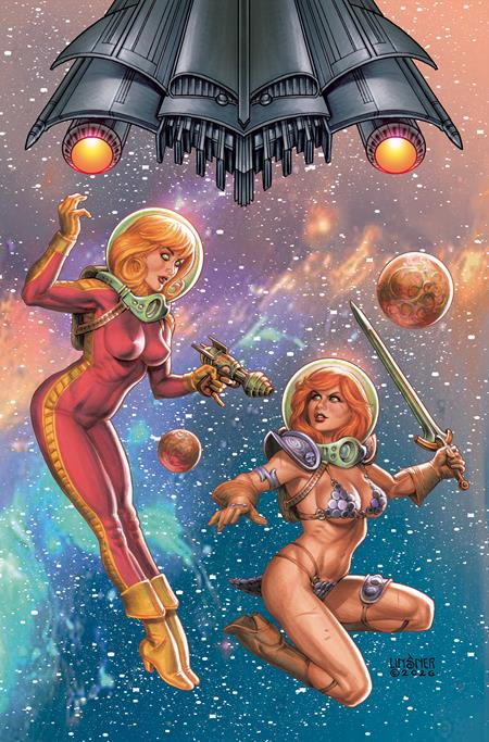 RED SONJA BARBARELLA #1 CVR J JOSEPH MICHAEL LINSNER LTD VIRGIN VAR (Pre-Order by 10/12/26 | Est. In-Store: 11/11/26 | Ships after release)