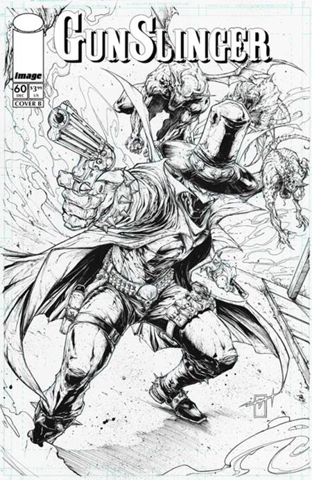 GUNSLINGER SPAWN #60 CVR B JONATHAN URIBE B&W VAR (Pre-Order by 10/26/26 | Est. In-Store: 11/18/26 | Ships after release)