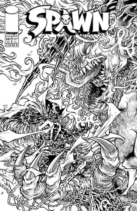 SPAWN #381 CVR B HARVEY TOLIBAO B&W VAR (Pre-Order by 11/02/26 | Est. In-Store: 11/25/26 | Ships after release)