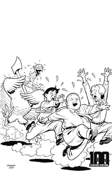 THREE STOOGES THANKSTOOGING #1 (ONE SHOT) CVR E ERIC SHANOWER CENTURY LTD B&W VAR (Pre-Order by 10/19/26 | Est. In-Store: 12/02/26 | Ships after release)