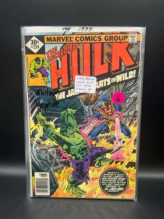 #214 Incredible Hulk (1962 Marvel 1st Series) Whitman Variants
