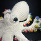 White Rainbow Crochet Octopus