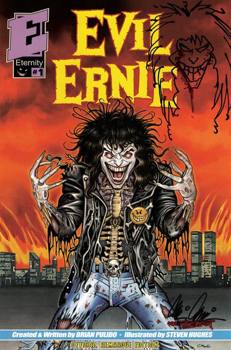 EVIL ERNIE #1 35TH ANNIVERSARY FACSIMILE EDITION CVR F ERIC MACHE REMARQUED BY BRIAN PULIDO VAR (Pre-Order by 10/26/26 | Est. In-Store: 12/02/26 | Ships after release)