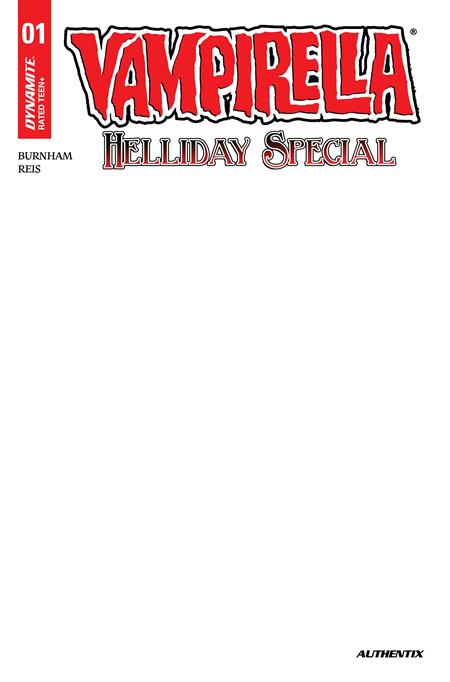 VAMPIRELLA HELLIDAY SPECIAL 2026 #1 (ONE SHOT) CVR D BLANK AUTHENTIX VAR (Pre-Order by 11/09/26 | Est. In-Store: 12/09/26 | Ships after release)