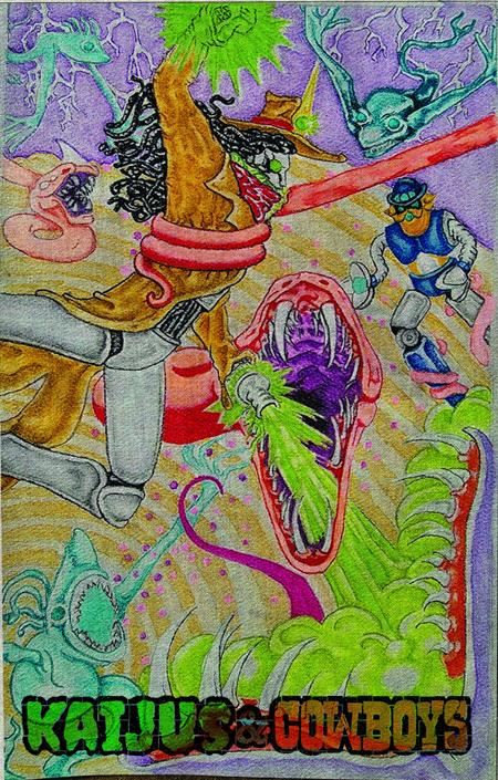 KAIJUS AND COWBOYS #3 (OF 12) CVR C HEATHER EWERS TAPESTRY VAR (Pre-Order by 10/26/26 | Est. In-Store: 12/09/26 | Ships after release)