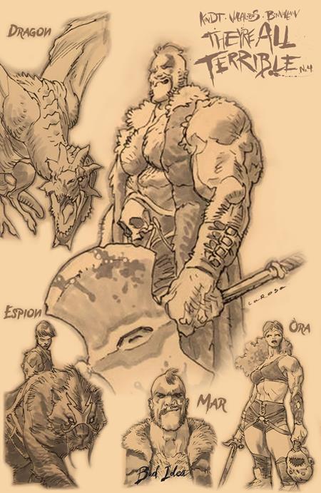 THEYRE ALL TERRIBLE #4 (OF 4) CVR B LEWIS LAROSA CHARACTER SKETCH VAR (Order By 12/15/2025) (Estimated In Store By 01/21/2026)