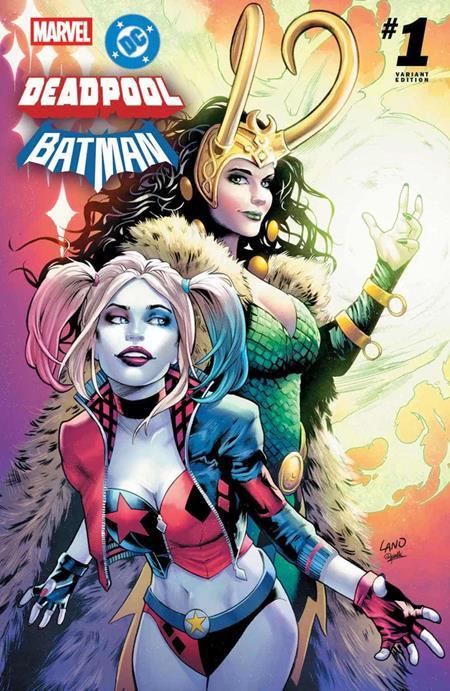 DF MARVEL DC DEADPOOL BATMAN #1 GREG LAND COMICXPOSURE EXCLUSIVE Allocations May Occur (Order By 12/15/2025) (Estimated In Store By 01/28/2026)
