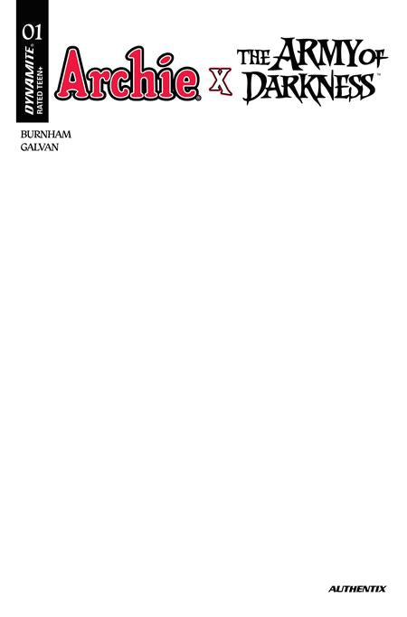 ARCHIE X ARMY OF DARKNESS #1 CVR F BLANK AUTHENTIX VAR (Order By 01/05/26) (Estimated In Store By 02/04/26)