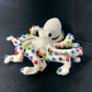 White Rainbow Crochet Octopus