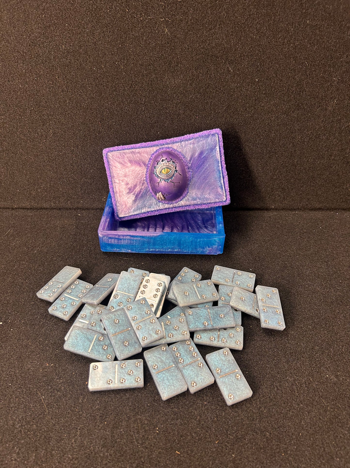 Purple Blue Dragon Egg Jewelry Box