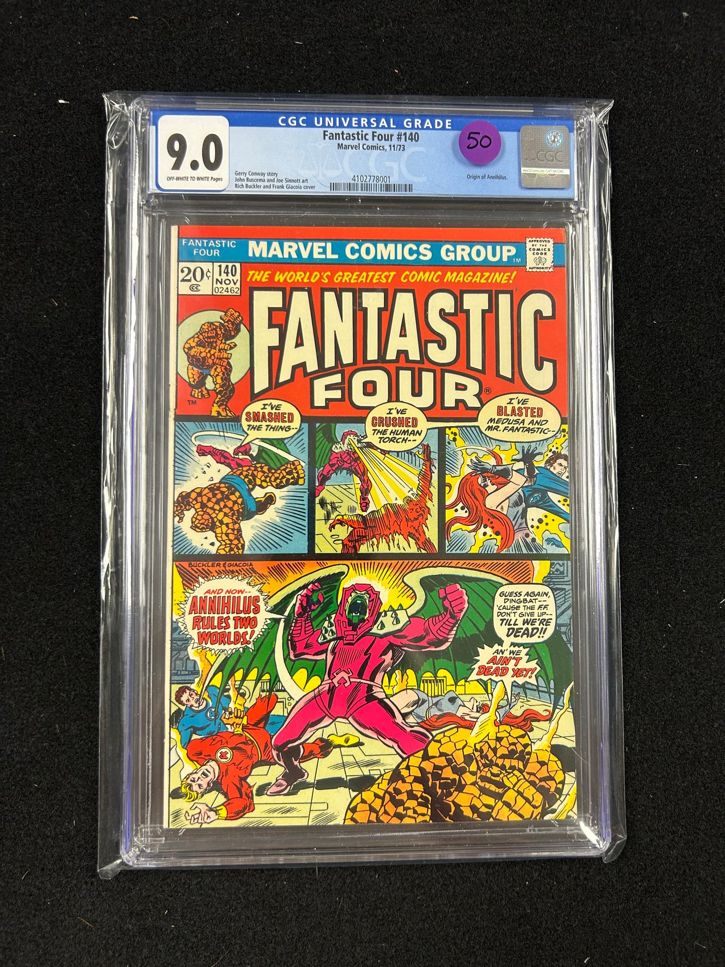 Fantastic Four #140 - CGC 9.0