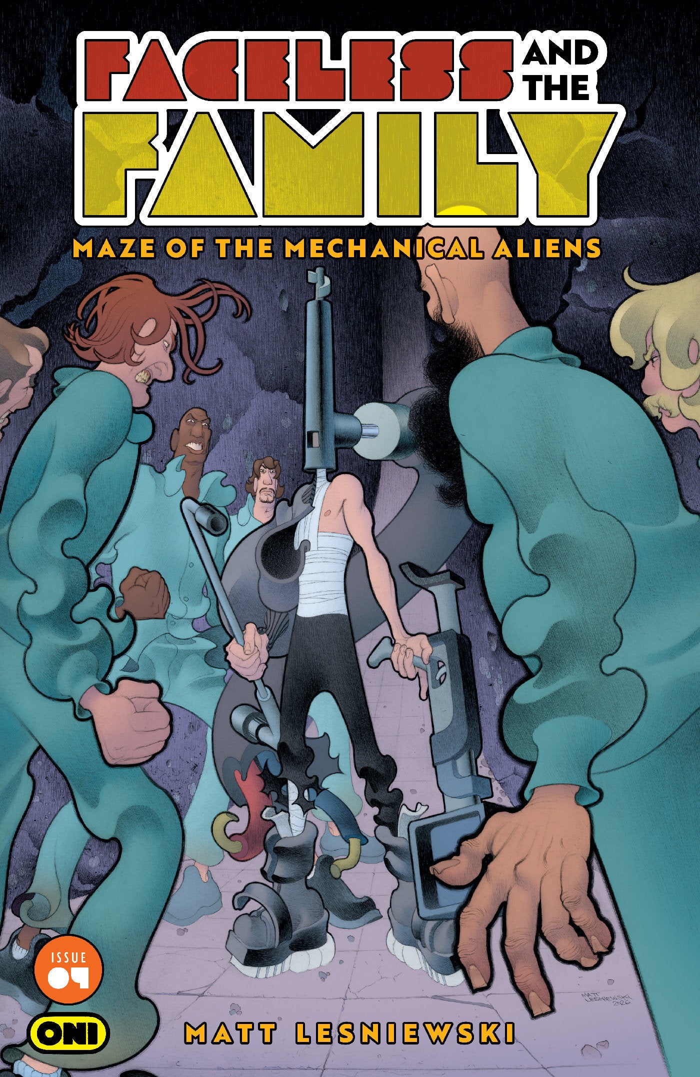 FACELESS AND THE FAMILY MAZE OF THE MECHANICAL ALIENS #4 CVR A MATT LESNIEWSKI (Pre-Order by 09/21/26 | Est. In-Store: 10/21/26 | Ships after release)