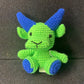 Green Blue Crochet Bull
