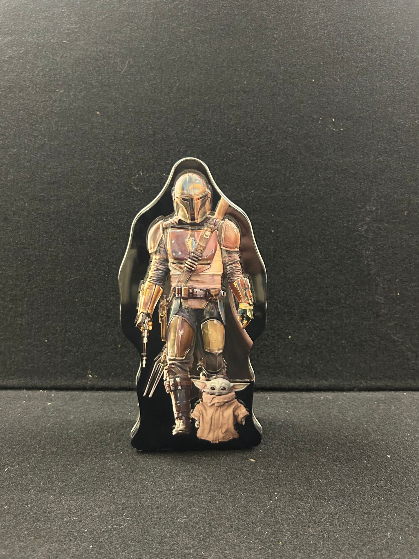 Star wars Boba fett and baby yoda tin box