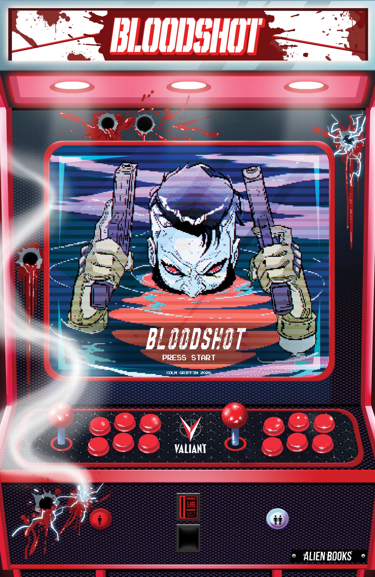 Valiant Beyond: Bloodshot #8--Toy Soldiers #2 Finale Variant B (Griffin Full Art Arcade Variant) (Pre-Order by 10/12/26 | Est. In-Store: 11/25/26 | Ships after release)