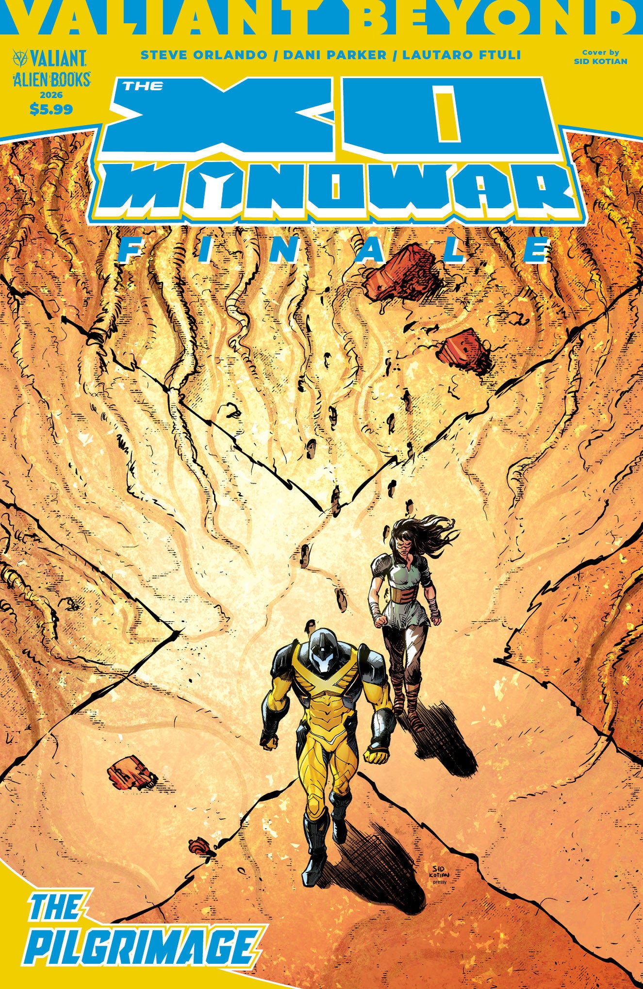 Valiant Beyond: The X-O Manowar Finale--The Pilgrimage Cover A (Kotian) (Pre-Order by 08/31/26 | Est. In-Store: 10/07/26 | Ships after release)