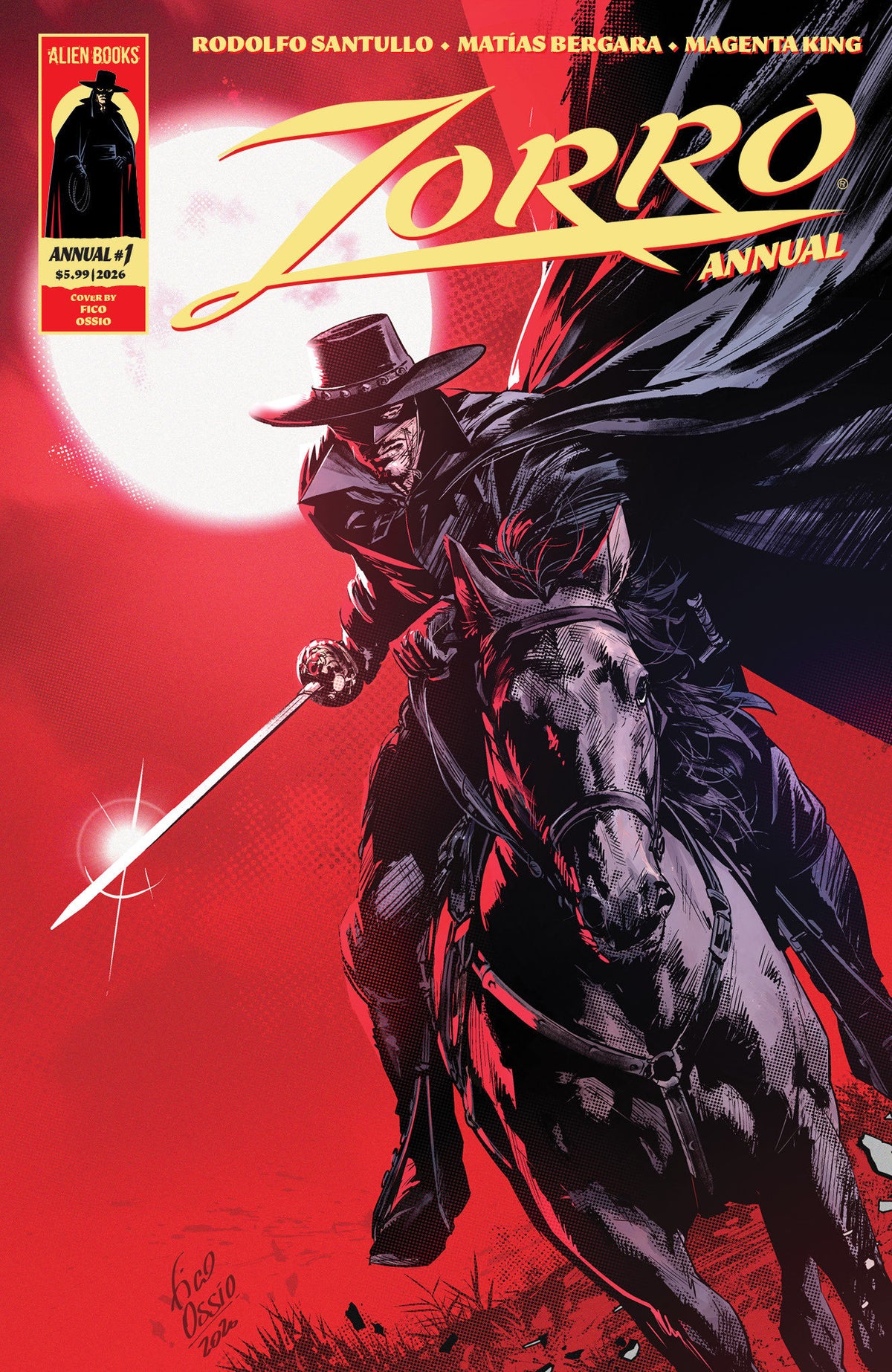 Zorro Annual #1 Variant B (Ossio) (Pre-Order by 11/02/26 | Est. In-Store: 12/16/26 | Ships after release)