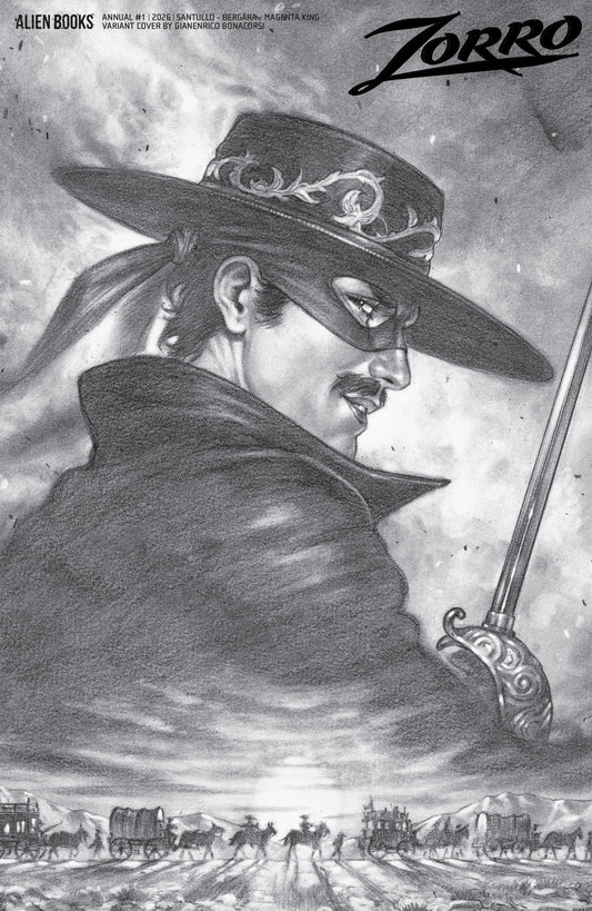 Zorro Annual #1 Variant D (Bonacorsi B&W) (Pre-Order by 11/02/26 | Est. In-Store: 12/16/26 | Ships after release)