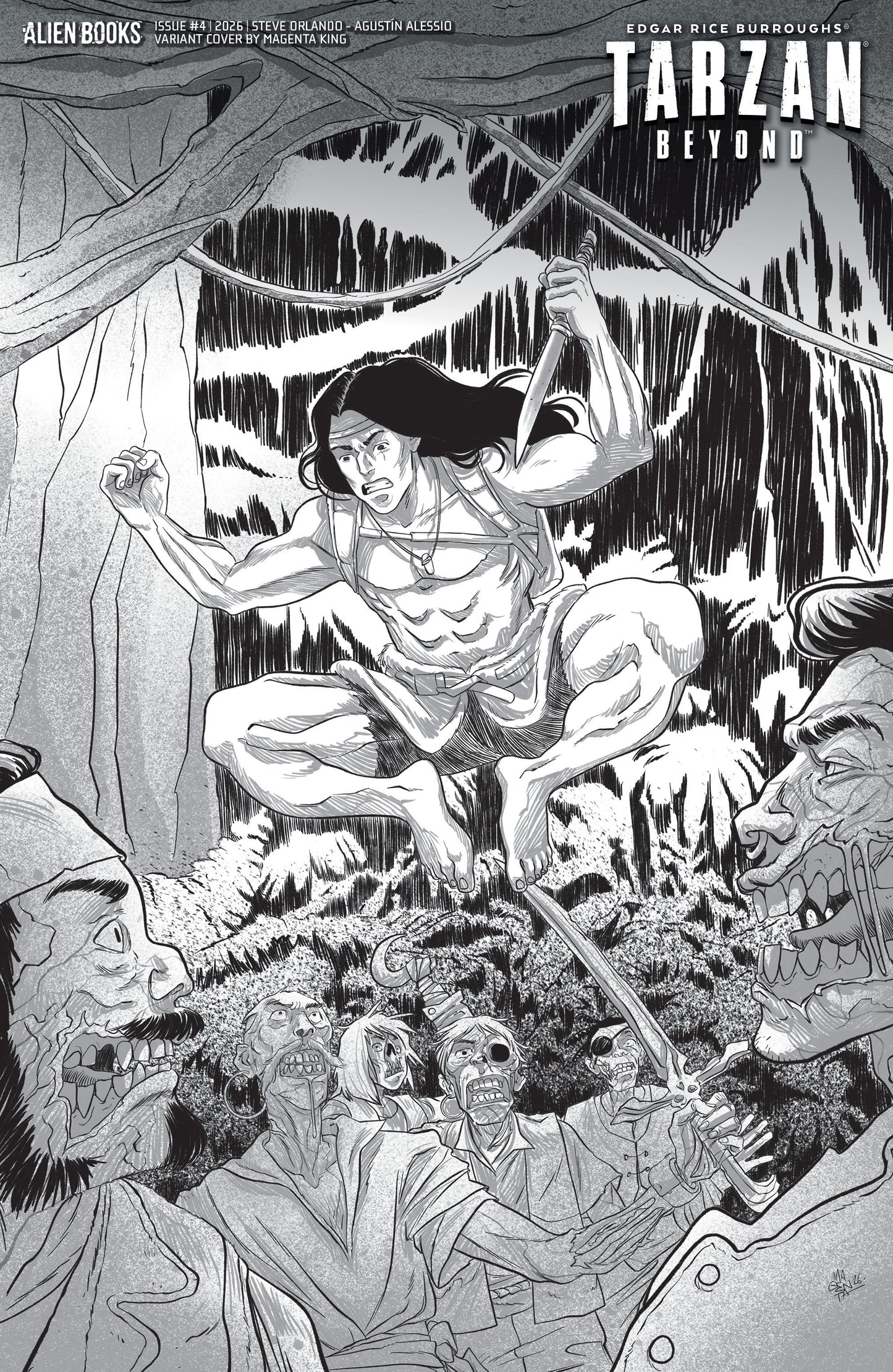 Tarzan Beyond #4 Variant D (King B&W) (Pre-Order by 09/28/26 | Est. In-Store: 11/04/26 | Ships after release)