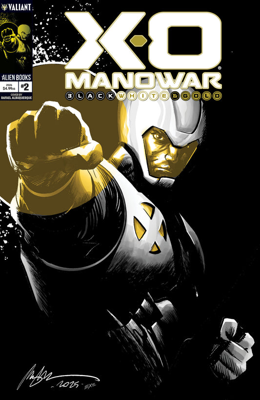 X-O Manowar: Black, White & Gold #2 Cover A (Albuquerque) (Pre-Order by 10/26/26 | Est. In-Store: 12/09/26 | Ships after release)