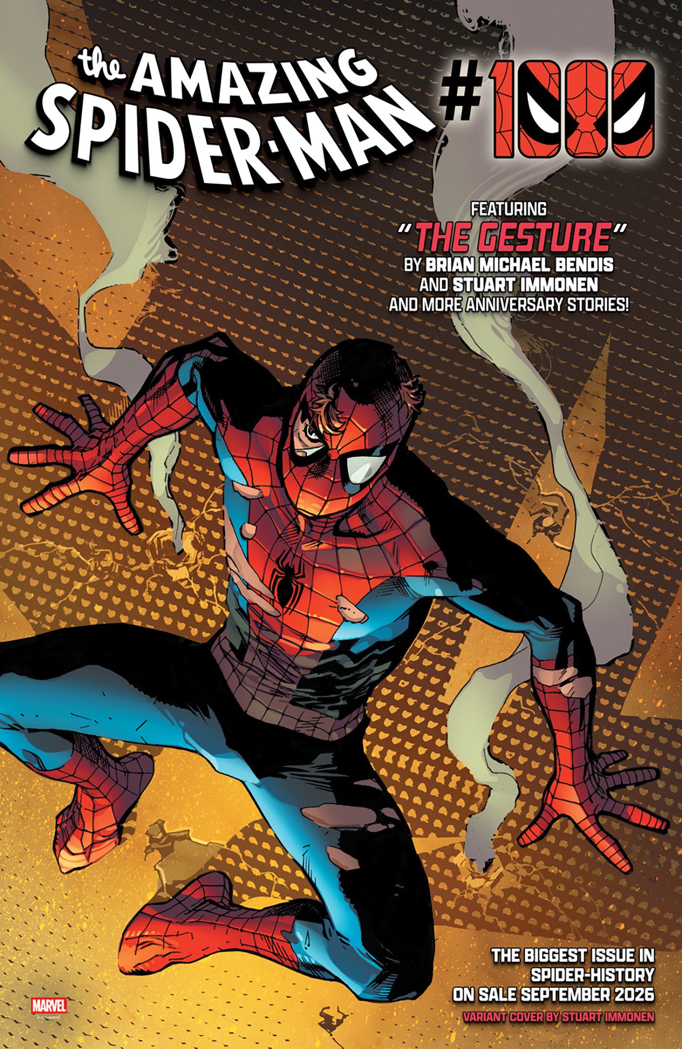 AMAZING SPIDER-MAN #1000 STUART IMMONEN VARIANT (Pre-Order by 07/06/26 | Est. In-Store: 09/16/26 | Ships after release)