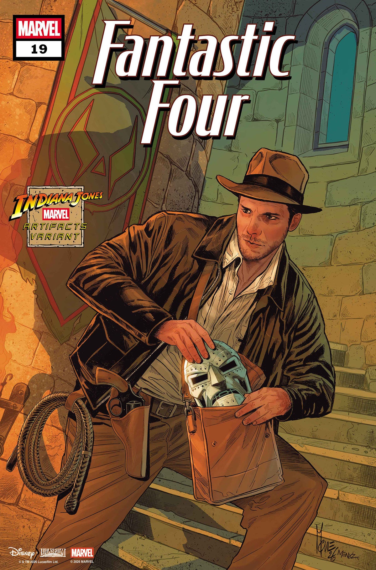 FANTASTIC FOUR #19 MARCO CHECCHETTO INDIANA JONES MARVEL ARTIFACT VARIANT (Pre-Order by 10/12/26 | Est. In-Store: 11/18/26 | Ships after release)