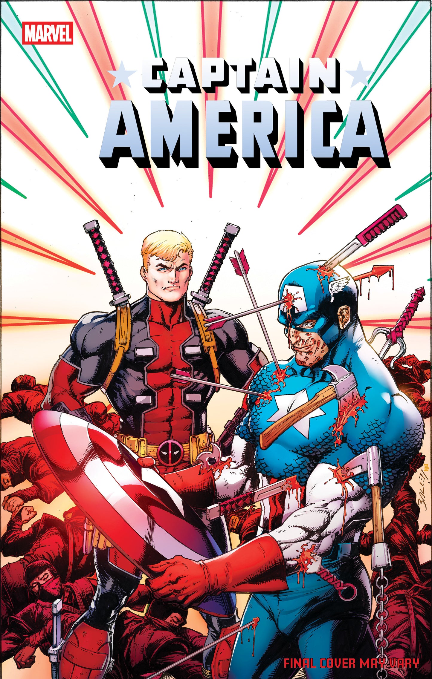 CAPTAIN AMERICA #9 MARK BAGLEY APRIL POOL'S DAY VARIANT (Order By 03/23/26) (Estimated In Store By 04/22/26)