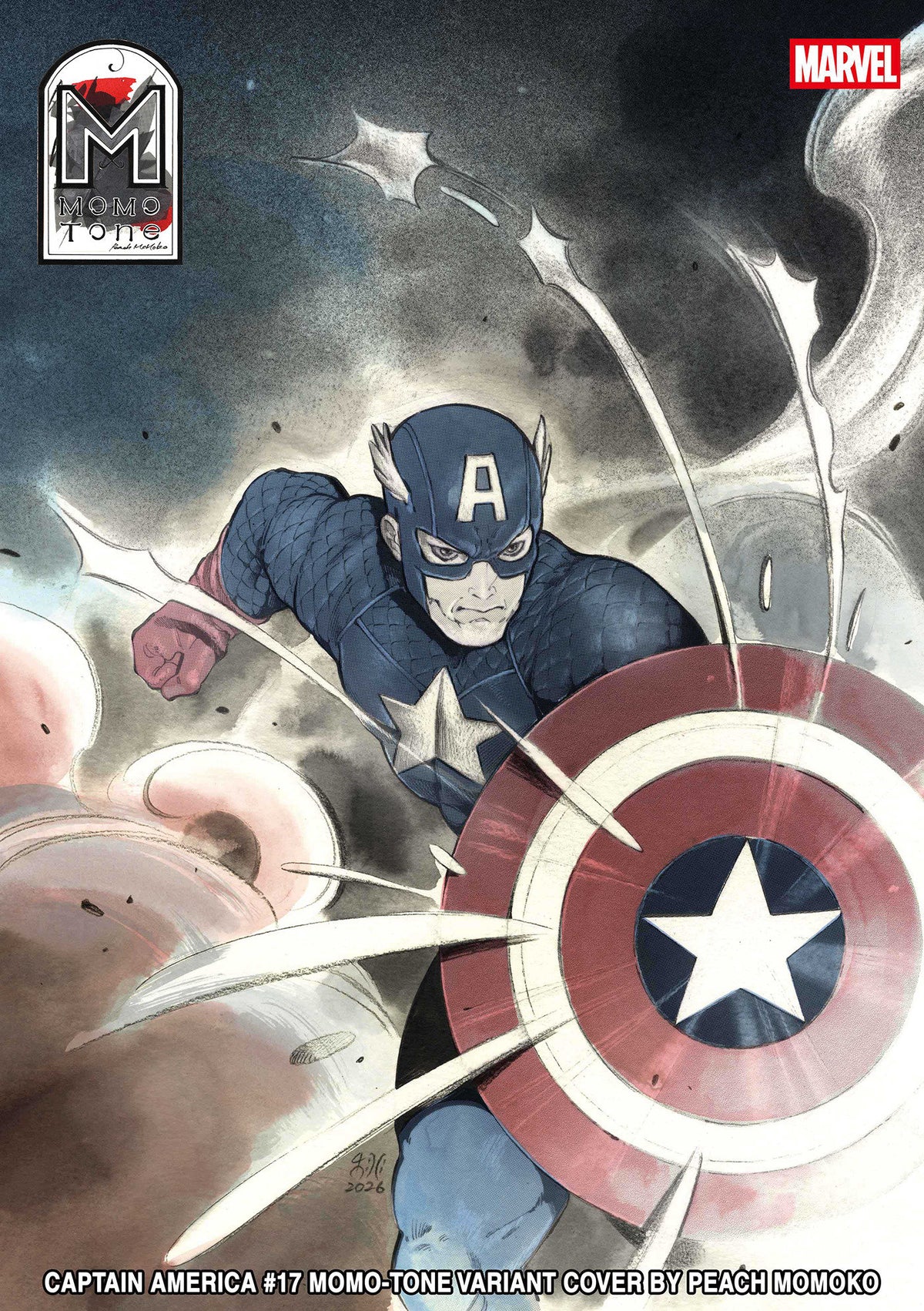 CAPTAIN AMERICA #17 PEACH MOMOKO MOMO-TONE VARIANT (Pre-Order by 10/05/26 | Est. In-Store: 11/11/26 | Ships after release)