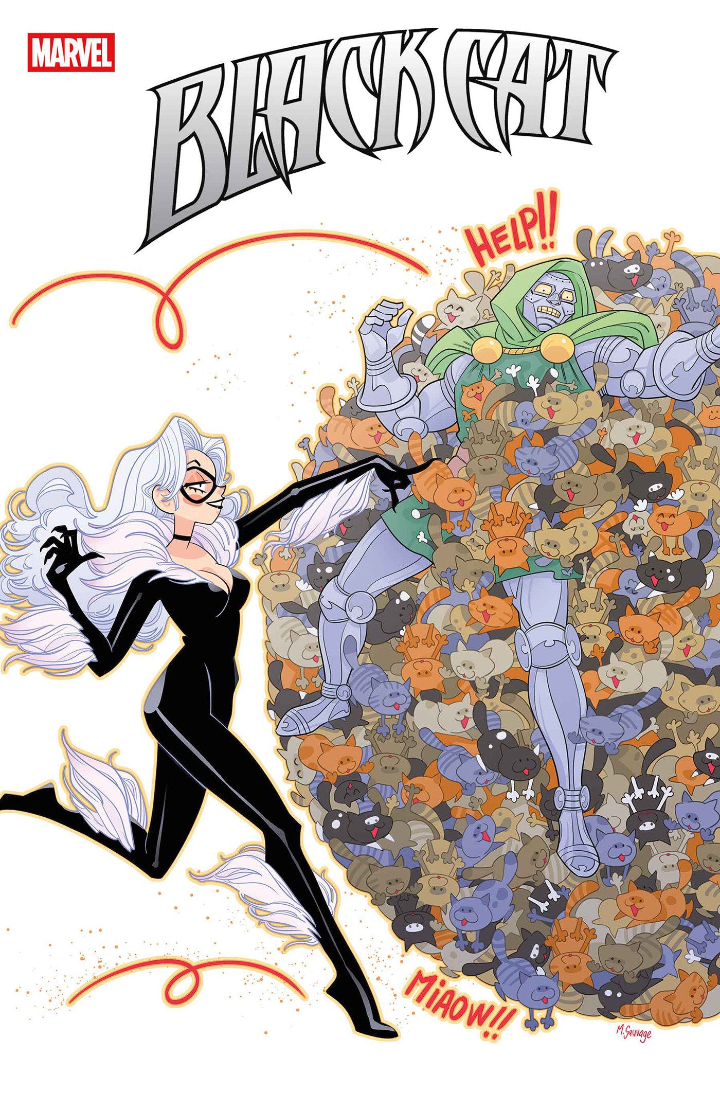 BLACK CAT #8 MARGUERITE SAUVAGE DOOM HOMAGE VARIANT (Order By 02/09/26) (Estimated In Store By 03/11/26)