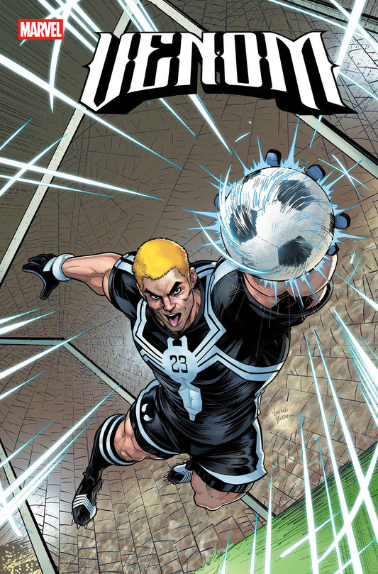 VENOM #259 LUCIANO VECCHIO MARVEL SOCCER VARIANT (Order By 05/11/26) (Estimated In Store By 06/24/26) (THIS ITEM IS A PRE-ORDER AND YOU WILL NOT RECEIVE IT UNTIL AFTER THE IN STORE DATE)