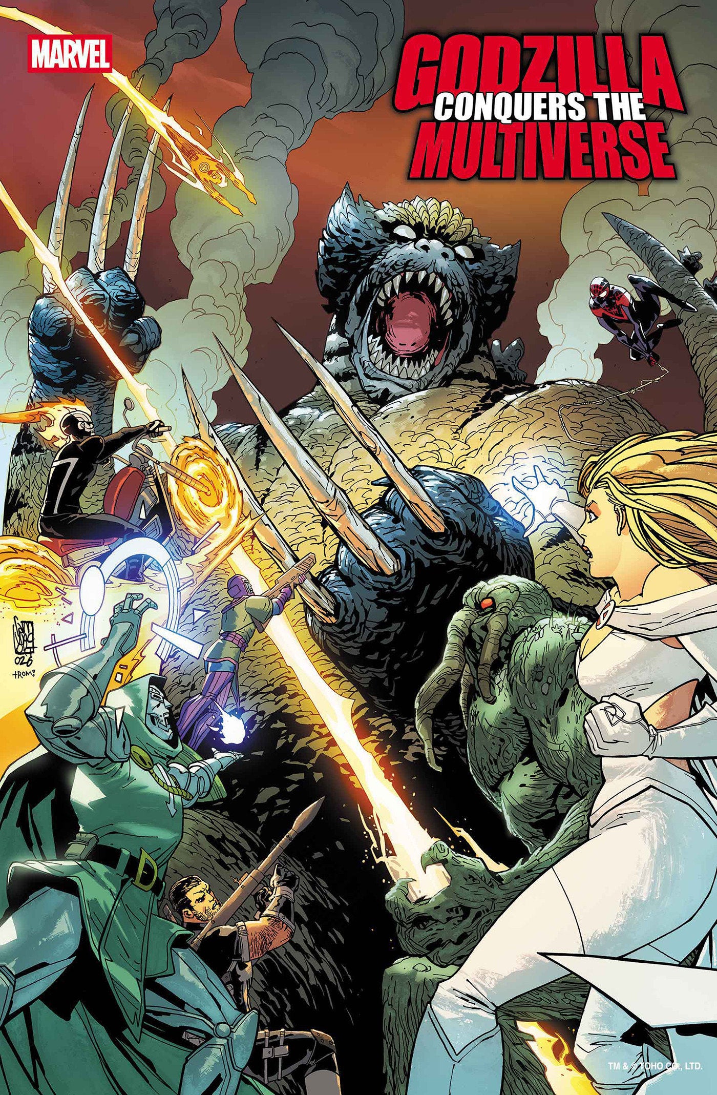 GODZILLA CONQUERS THE MULTIVERSE #1 GIUSEPPE CAMUNCOLI VARIANT (Order By 06/08/26) (Estimated In Store By 07/22/26) (THIS ITEM IS A PRE-ORDER AND YOU WILL NOT RECEIVE IT UNTIL AFTER THE IN STORE DATE)