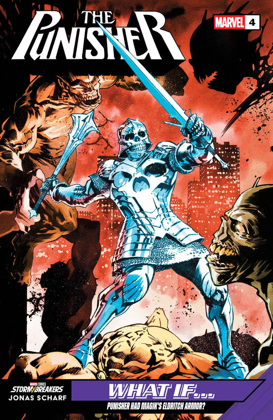 PUNISHER #4 JONAS SCHARF WHAT IF...? VARIANT (Order By 04/20/26) (Estimated In Store By 05/20/26)