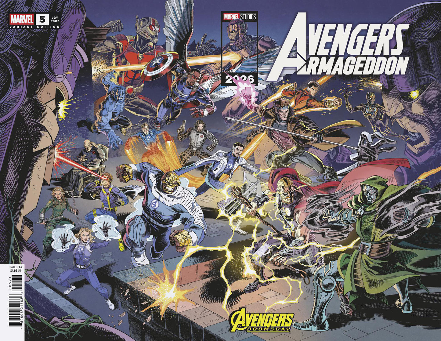 AVENGERS: ARMAGEDDON #5 LEONEL CASTELLANI MARVEL STUDIOS AVENGERS: DOOMSDAY WRAPAROUND VARIANT (Pre-Order by 09/21/26 | Est. In-Store: 10/21/26 | Ships after release)