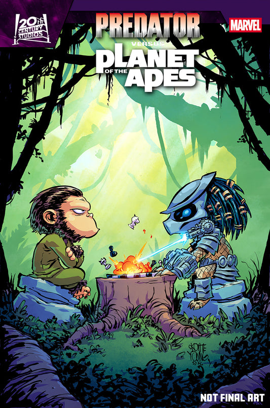 PREDATOR VS. THE PLANET OF THE APES #1 SKOTTIE YOUNG VARIANT (Pre-Order by 06/15/26 | Est. In-Store: 07/29/26 | Ships after release)
