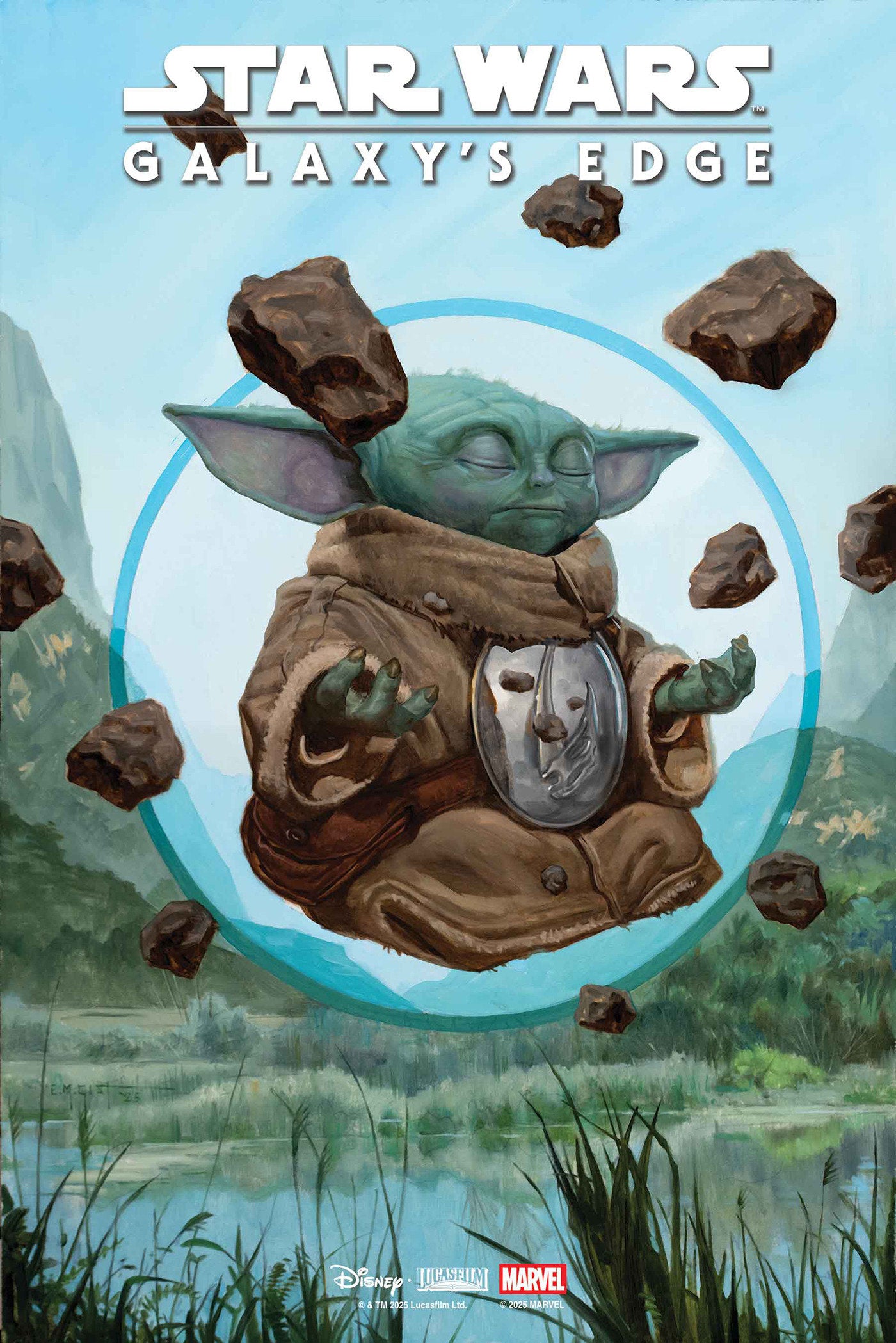 STAR WARS: GALAXY'S EDGE - ECHOES OF THE EMPIRE #1 E.M. GIST MANDALORIAN & GROGU VARIANT (Order By 03/23/26) (Estimated In Store By 04/22/26)