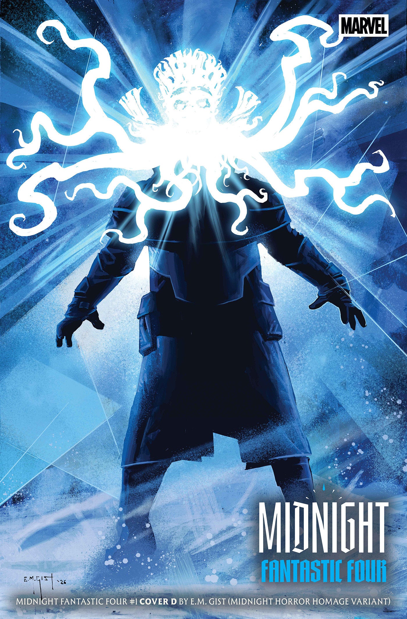 MIDNIGHT FANTASTIC FOUR #1 COVER D E.M. GIST MIDNIGHT HORROR HOMAGE VARIANT (Pre-Order by 08/31/26 | Est. In-Store: 10/07/26 | Ships after release)