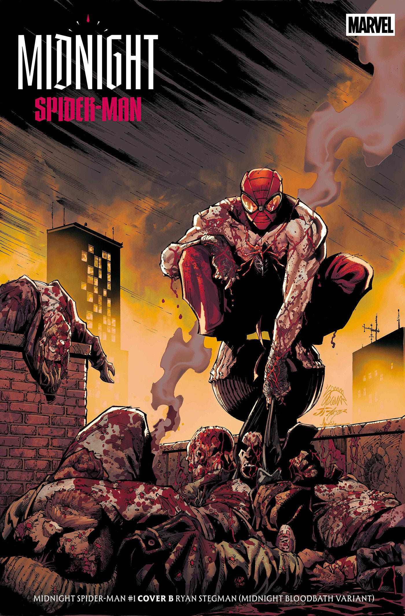 MIDNIGHT SPIDER-MAN #1 COVER B RYAN STEGMAN MIDNIGHT BLOODBATH VARIANT (Pre-Order by 08/31/26 | Est. In-Store: 10/07/26 | Ships after release)
