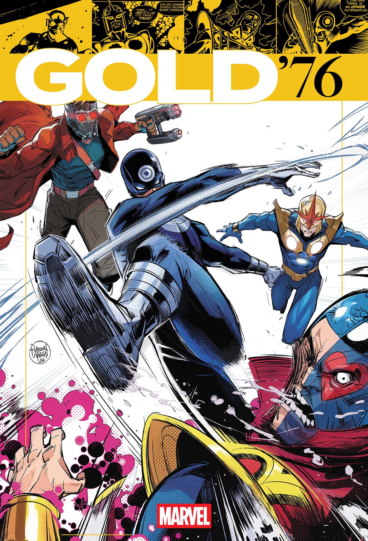MARVEL GOLD '76 #1 HICHAM HABCHI HOMAGE VARIANT (Pre-Order by 08/10/26 | Est. In-Store: 09/09/26 | Ships after release)